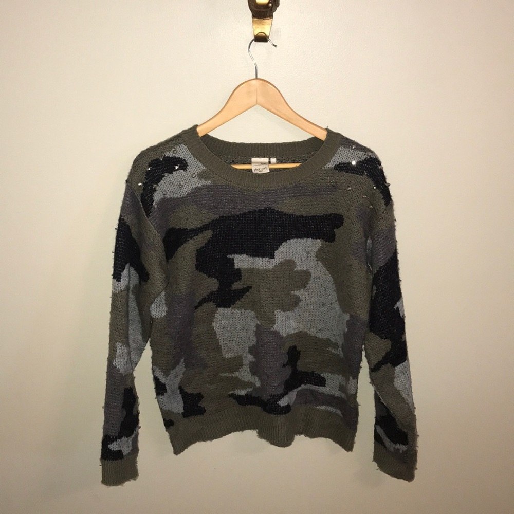 Gentle Worn Camo Sweater